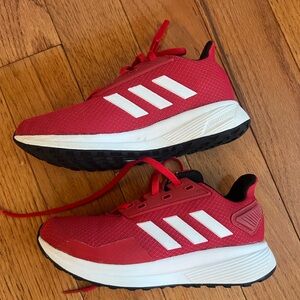 Adidas Kids Red and White Sneakers